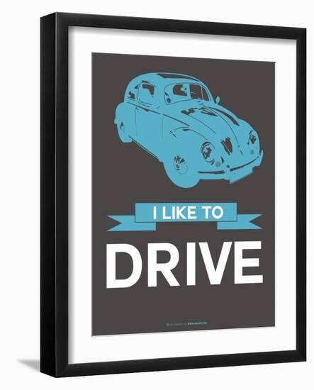 I Like to Drive Beetle 3-NaxArt-Framed Art Print