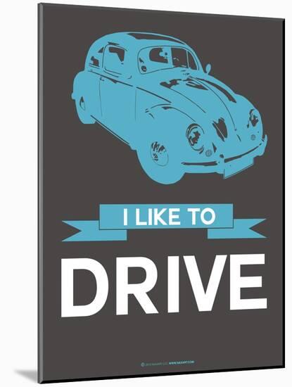 I Like to Drive Beetle 3-NaxArt-Mounted Art Print