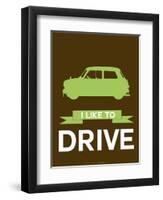 I Like to Drive Mini Cooper  2-NaxArt-Framed Art Print