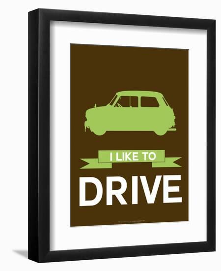 I Like to Drive Mini Cooper  2-NaxArt-Framed Art Print