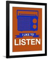 I Like to Listen 1-NaxArt-Framed Art Print