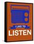 I Like to Listen 1-NaxArt-Framed Stretched Canvas