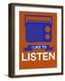 I Like to Listen 1-NaxArt-Framed Art Print