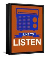 I Like to Listen 1-NaxArt-Framed Stretched Canvas