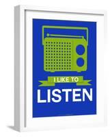 I Like to Listen 2-NaxArt-Framed Art Print