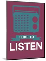 I Like to Listen 3-NaxArt-Mounted Art Print