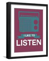 I Like to Listen 3-NaxArt-Framed Art Print