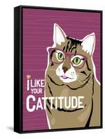 I Like Your Cattitude-Ginger Oliphant-Framed Stretched Canvas