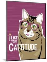 I Like Your Cattitude-Ginger Oliphant-Mounted Art Print