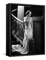 I Live My Life, Joan Crawford Wearing Evening Gown Designed by Adrian, 1935-null-Framed Stretched Canvas