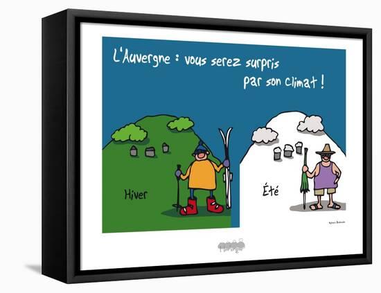 I Lov'ergne - Climat auvergnat-Sylvain Bichicchi-Framed Stretched Canvas