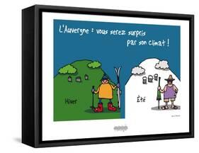 I Lov'ergne - Climat auvergnat-Sylvain Bichicchi-Framed Stretched Canvas