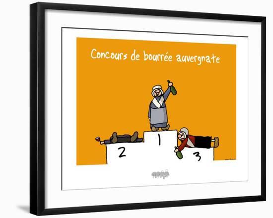 I Lov'ergne - Concours de bourrée auvergnate-Sylvain Bichicchi-Framed Art Print