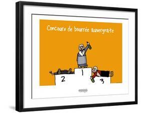 I Lov'ergne - Concours de bourrée auvergnate-Sylvain Bichicchi-Framed Art Print