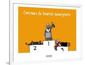 I Lov'ergne - Concours de bourrée auvergnate-Sylvain Bichicchi-Framed Art Print