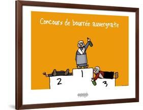 I Lov'ergne - Concours de bourrée auvergnate-Sylvain Bichicchi-Framed Art Print