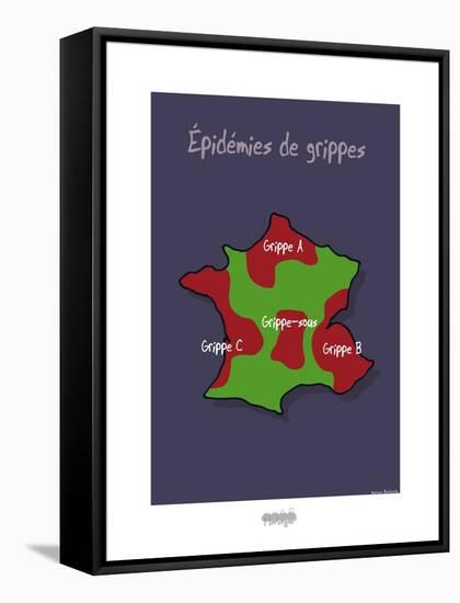 I Lov'ergne - Épidémies de grippes-Sylvain Bichicchi-Framed Stretched Canvas