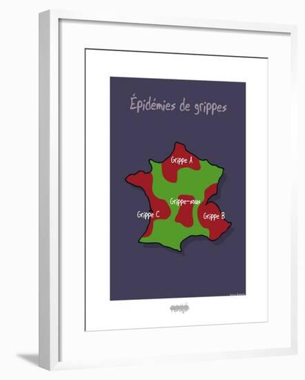 I Lov'ergne - Épidémies de grippes-Sylvain Bichicchi-Framed Art Print