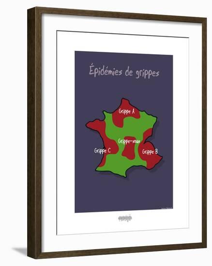 I Lov'ergne - Épidémies de grippes-Sylvain Bichicchi-Framed Art Print