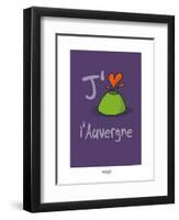 I Lov'ergne - J'aime l'Auvergne-Sylvain Bichicchi-Framed Art Print