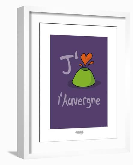 I Lov'ergne - J'aime l'Auvergne-Sylvain Bichicchi-Framed Art Print