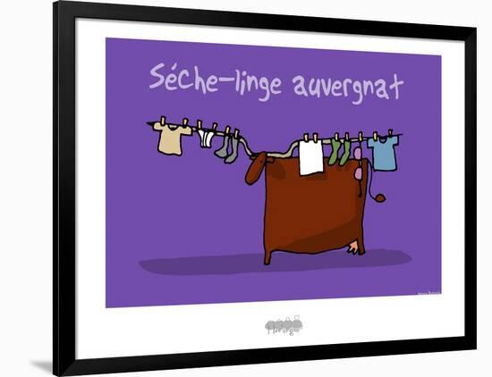 I Lov'ergne - Sèche-linge auvergnat-Sylvain Bichicchi-Framed Art Print