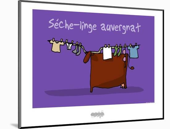 I Lov'ergne - Sèche-linge auvergnat-Sylvain Bichicchi-Mounted Art Print