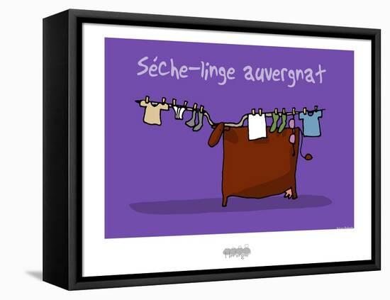 I Lov'ergne - Sèche-linge auvergnat-Sylvain Bichicchi-Framed Stretched Canvas