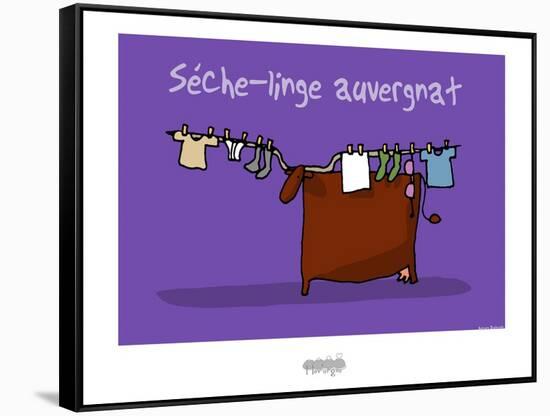 I Lov'ergne - Sèche-linge auvergnat-Sylvain Bichicchi-Framed Stretched Canvas