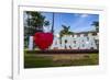 I Love Aruba Sign in Downtown Oranjestad, Capital of Aruba, ABC Islands, Netherlands Antilles-Michael Runkel-Framed Photographic Print