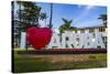 I Love Aruba Sign in Downtown Oranjestad, Capital of Aruba, ABC Islands, Netherlands Antilles-Michael Runkel-Stretched Canvas