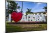 I Love Aruba Sign in Downtown Oranjestad, Capital of Aruba, ABC Islands, Netherlands Antilles-Michael Runkel-Mounted Photographic Print