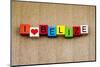 I Love Belize - Sign Series for Travel and Holidays-EdSamuel-Mounted Photographic Print