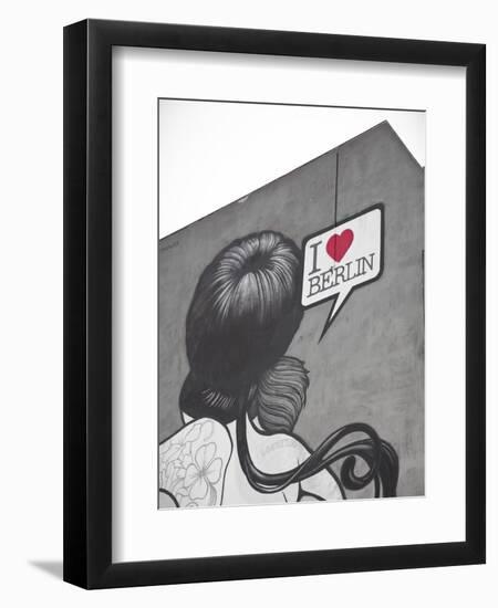 I Love Berlin' Mural on Building, Berlin, Germany-Jon Arnold-Framed Photographic Print