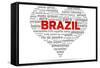 I Love Brazil-kbuntu-Framed Stretched Canvas