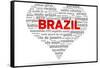 I Love Brazil-kbuntu-Framed Stretched Canvas