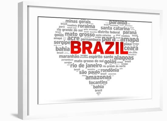 I Love Brazil-kbuntu-Framed Art Print