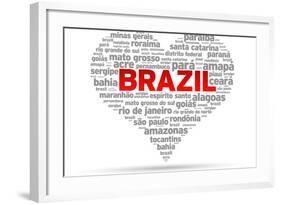 I Love Brazil-kbuntu-Framed Art Print