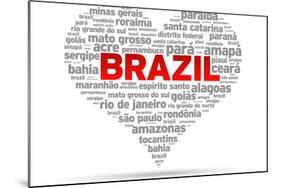 I Love Brazil-kbuntu-Mounted Art Print