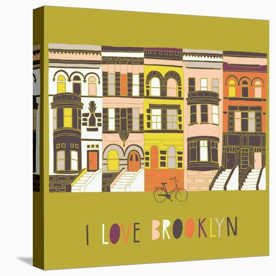 I Love Brooklyn Print Design-Lavandaart-Stretched Canvas