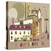 I Love Brooklyn Print Design-Lavandaart-Stretched Canvas