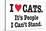 I Love Cats It's People I Can't Stand Funny Poster Print-Ephemera-Stretched Canvas