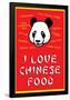 I Love Chinese Food Humor Poster-null-Framed Poster