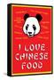 I Love Chinese Food Humor Poster-null-Framed Stretched Canvas