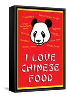 I Love Chinese Food Humor-null-Framed Stretched Canvas