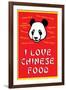 I Love Chinese Food Humor-null-Framed Art Print