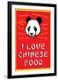 I Love Chinese Food Humor-null-Framed Art Print