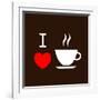 I Love Coffee-lekkyjustdoit-Framed Art Print