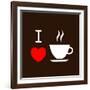 I Love Coffee-lekkyjustdoit-Framed Art Print