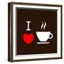 I Love Coffee-lekkyjustdoit-Framed Art Print